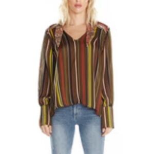 Elegant Striped Women's Blouse